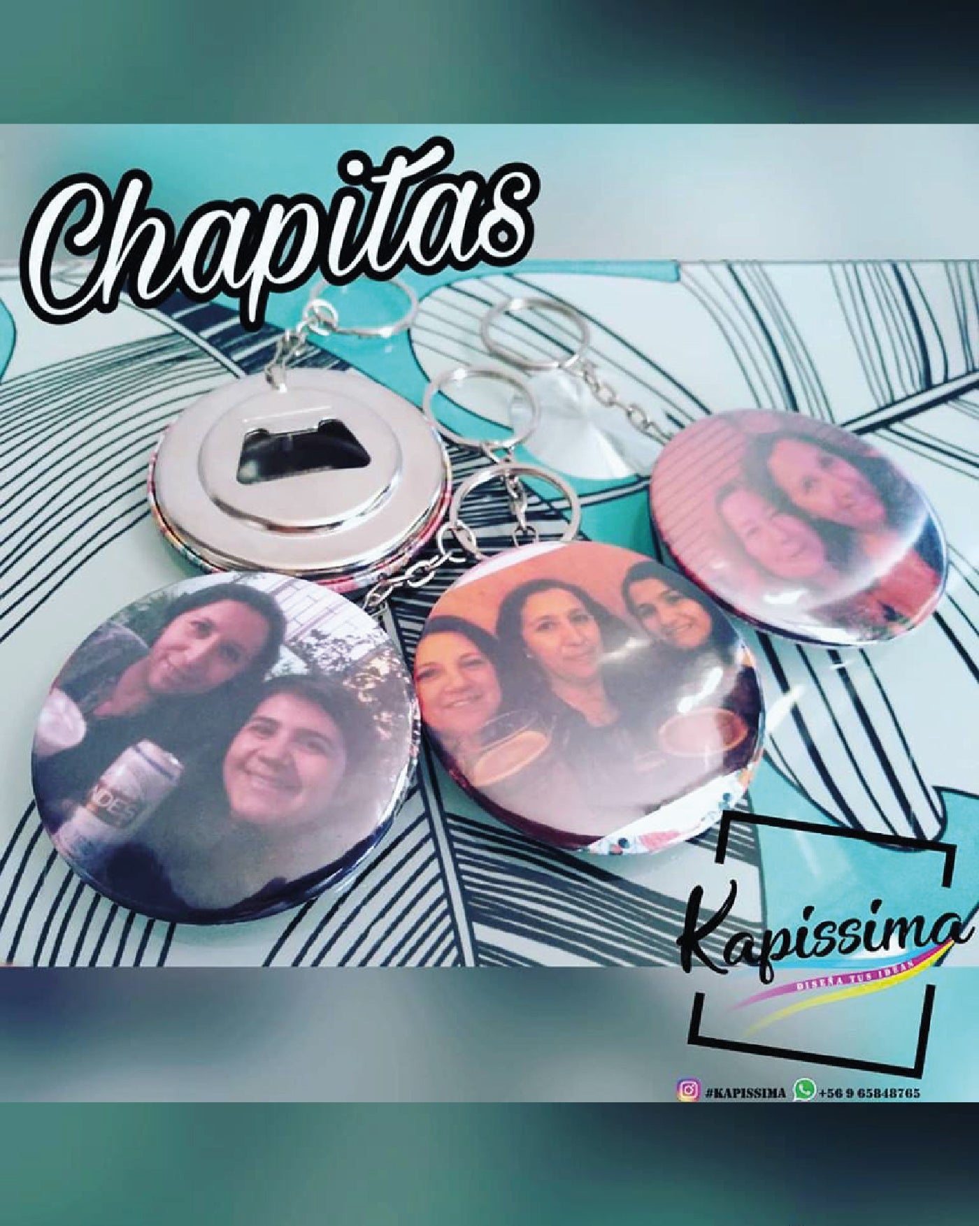 Chapitas llavero destapador